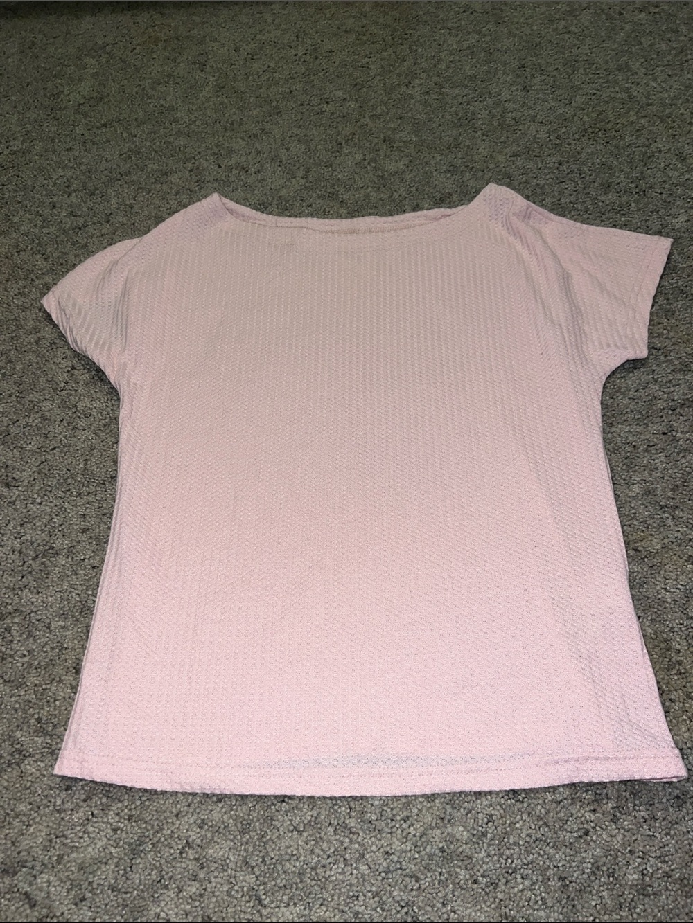 Light Pink Short Sleeve Women's Textured Tee